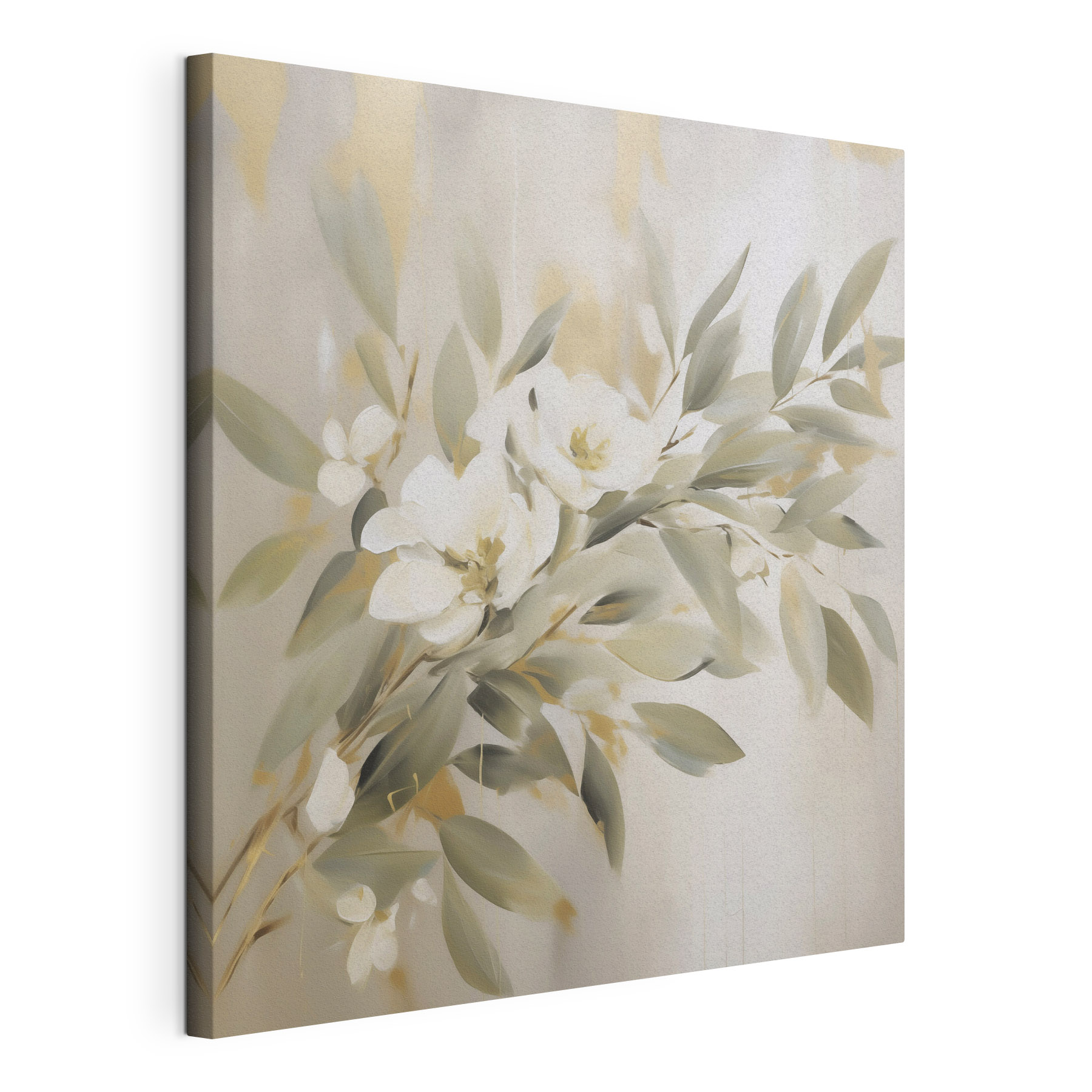 Painting of flowers and leaves
