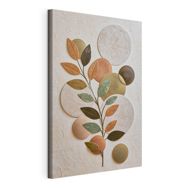 Natural shapes and earthy tones blend Natural shapes and earthy tones blend