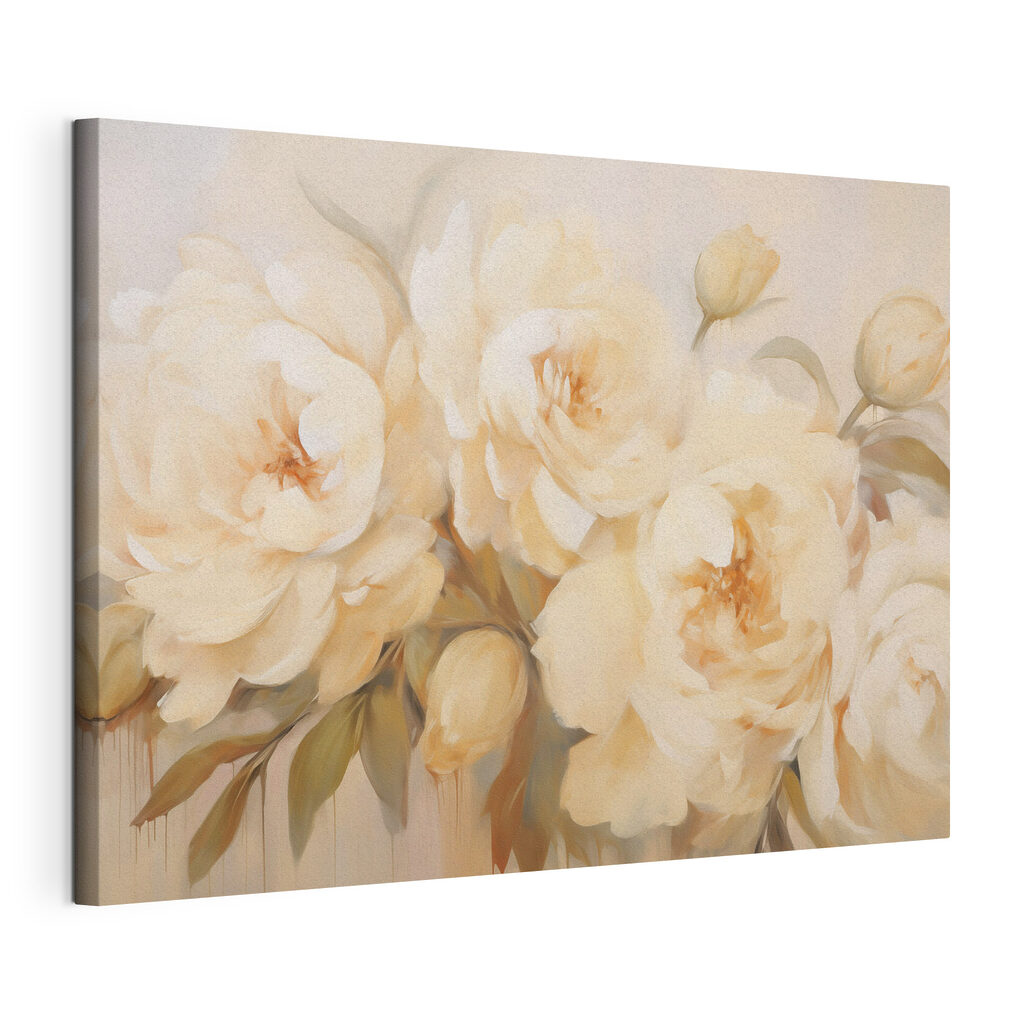 Painting of flowers on a white background