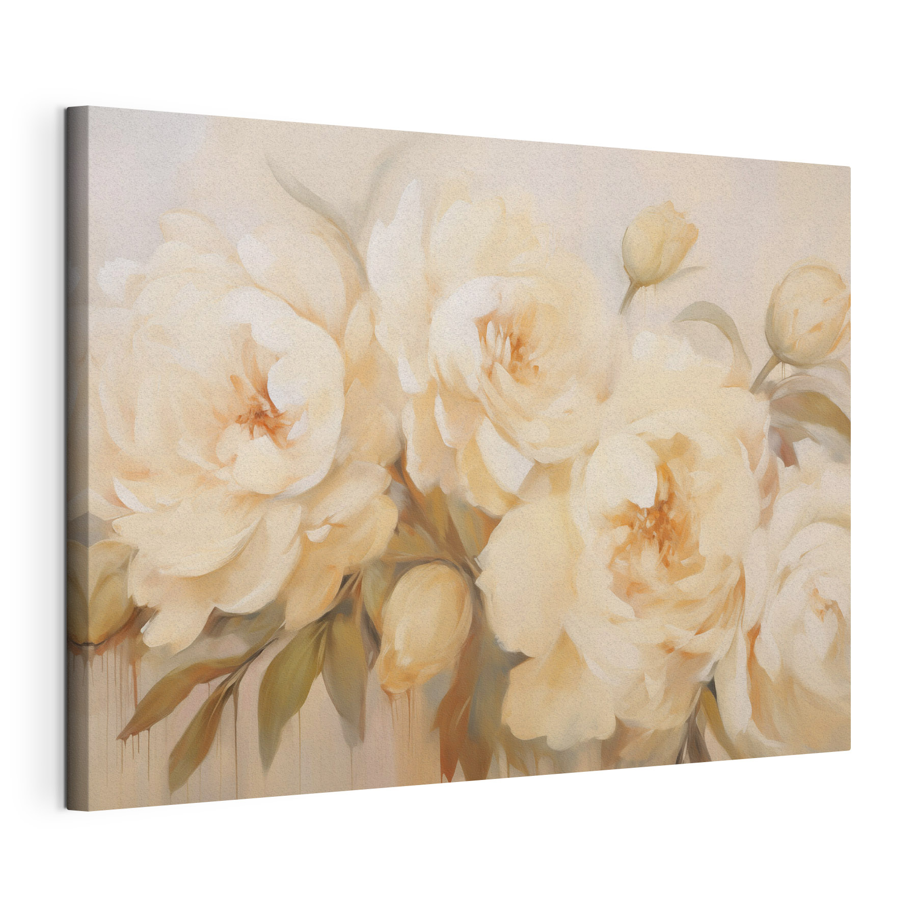 Painting of flowers on a white background