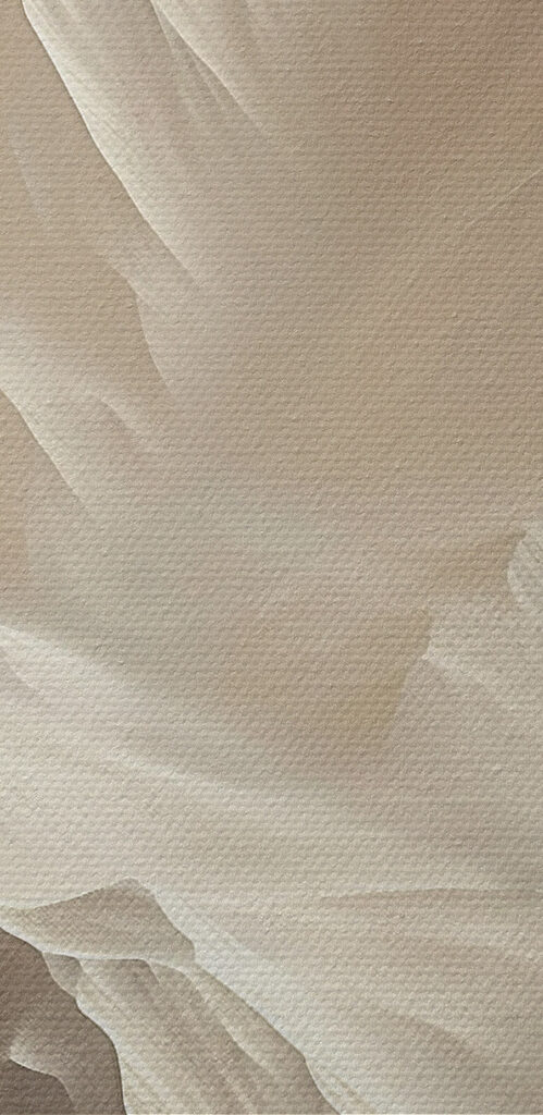 Aerial view of a snowy mountain