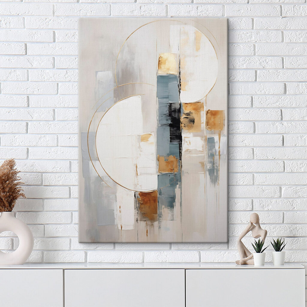 Abstract shapes in serene colors