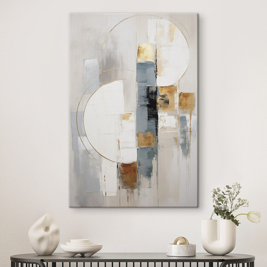 Abstract shapes in serene colors