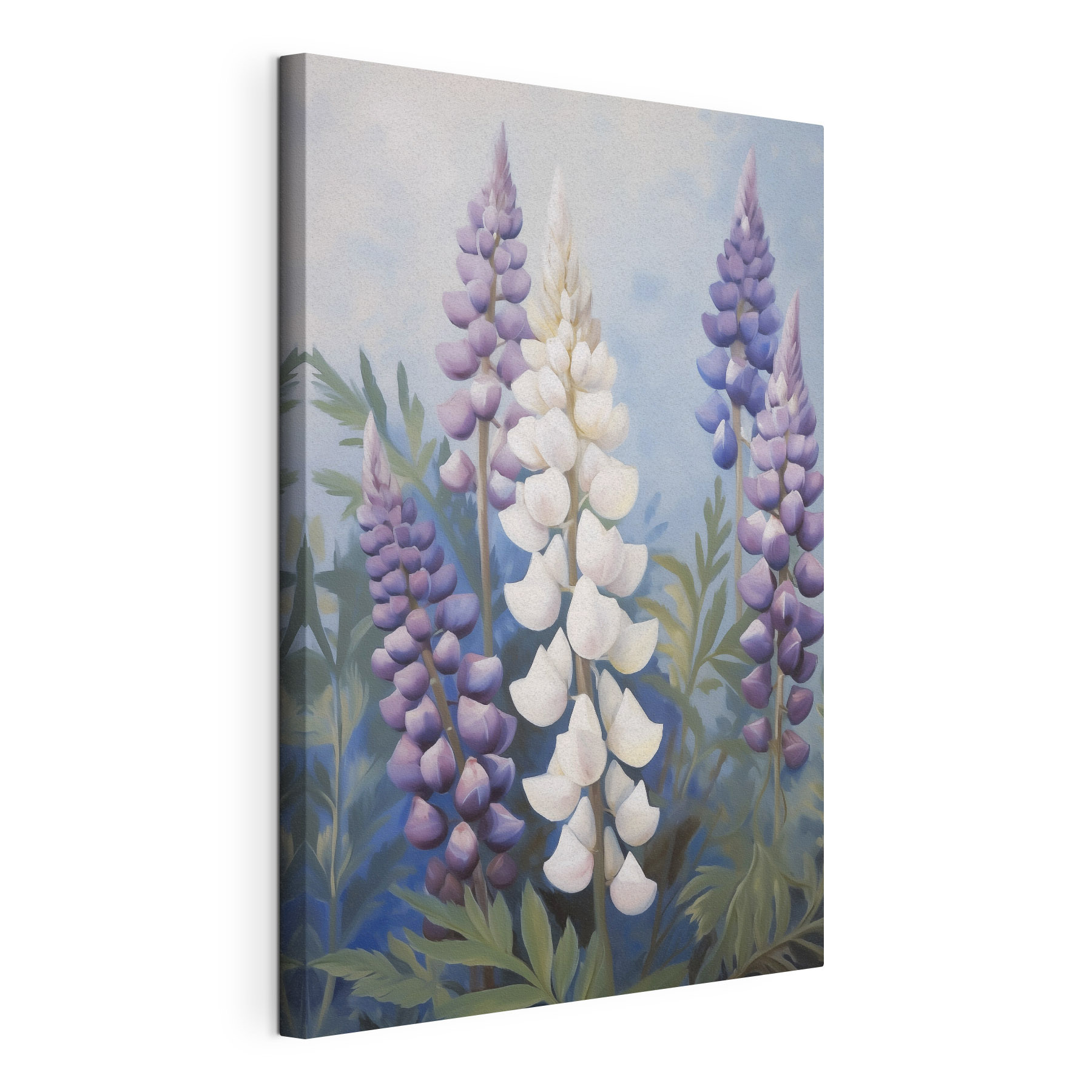 Lush lupins in soft pastel hues