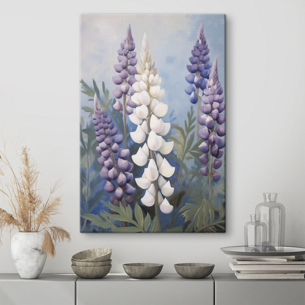 Lush lupins in soft pastel hues