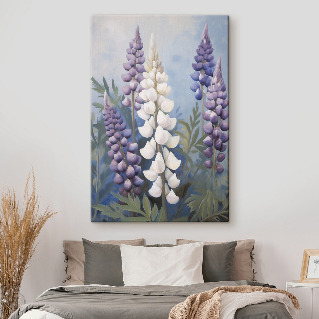 Lush lupins in soft pastel hues
