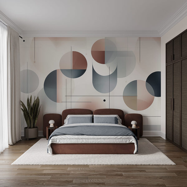 Forme geometriche in una palette di colori tenui Forme geometriche in una palette di colori tenui