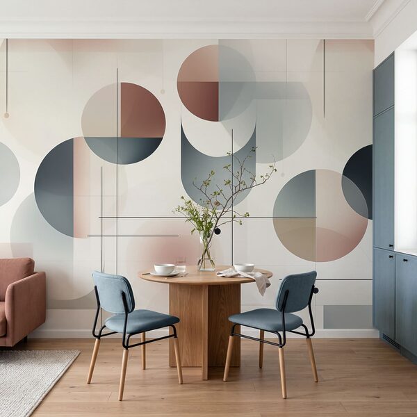 Forme geometriche in una palette di colori tenui Forme geometriche in una palette di colori tenui
