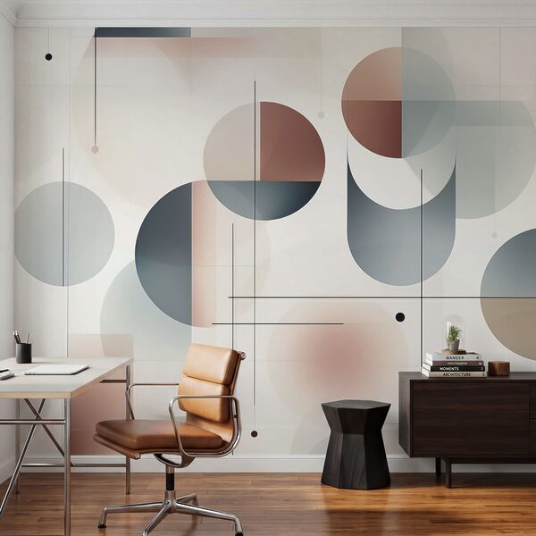 Forme geometriche in una palette di colori tenui Forme geometriche in una palette di colori tenui
