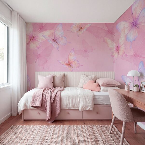 Sfondo rosa con farfalle Sfondo rosa con farfalle