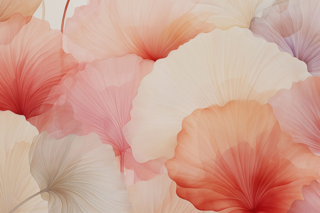 Soft petals in warm hues