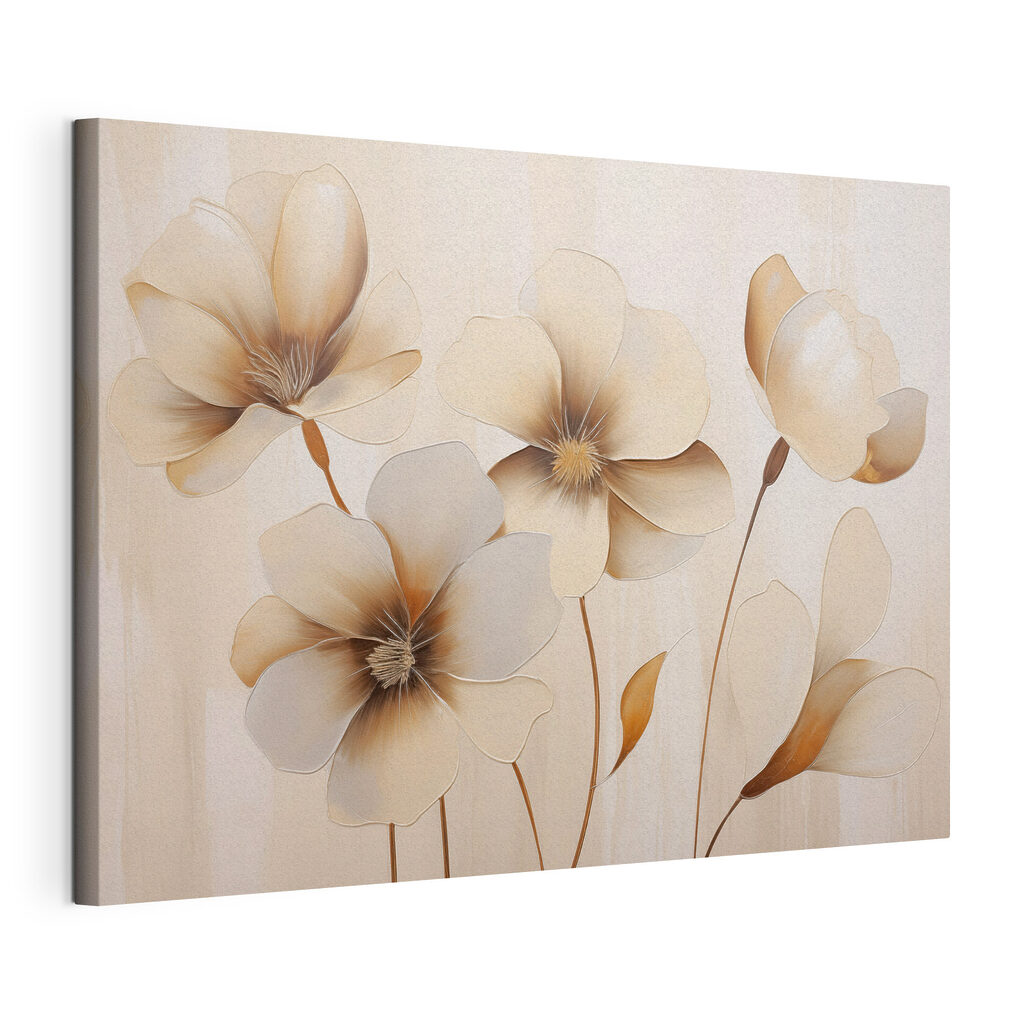Elegant floral artwork in soft tones