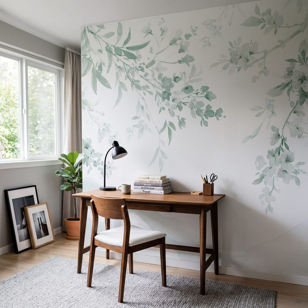 Dipinto raffigurante un ramo d'albero con fiori bianchi Dipinto raffigurante un ramo d'albero con fiori bianchi