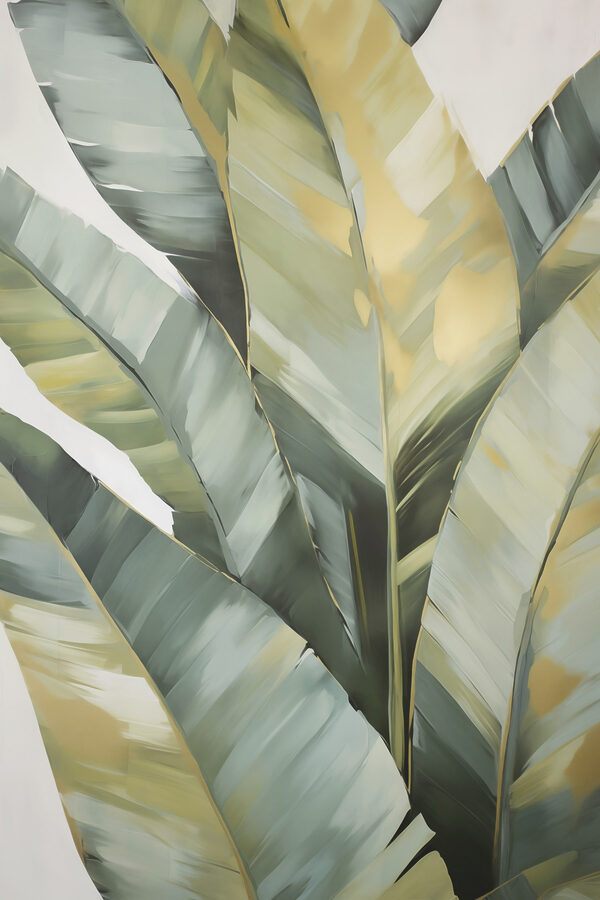 Vibrant leaves in serene colors