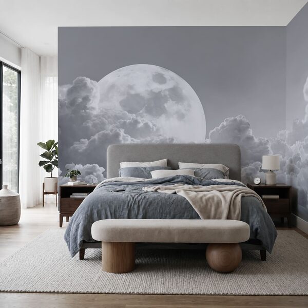 Carta da parati Luna piena nel cielo