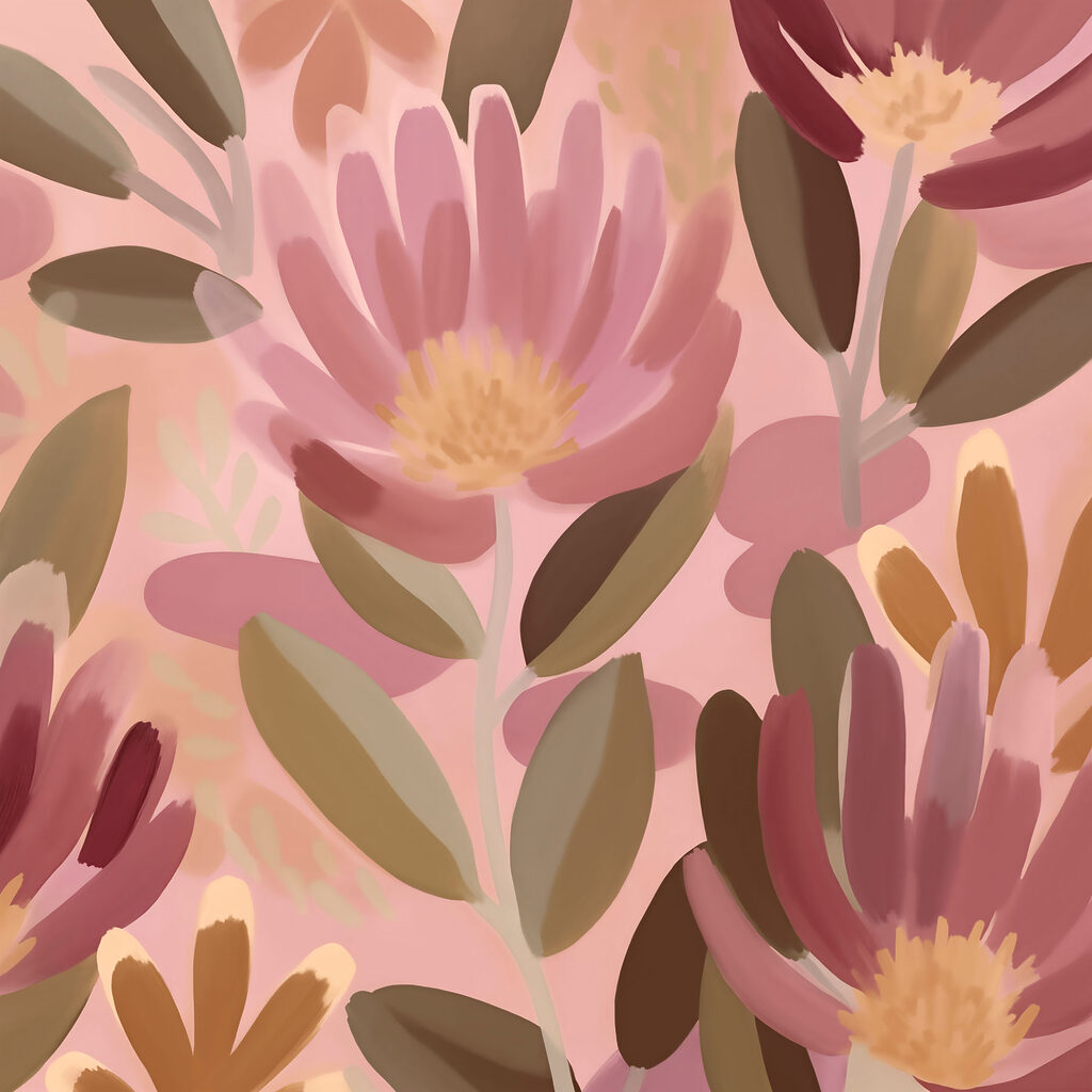 Vibrant flowers in soft hues Vibrant flowers in soft hues