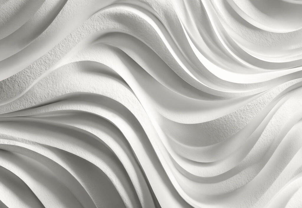 White wall with wavy lines White wall with wavy lines