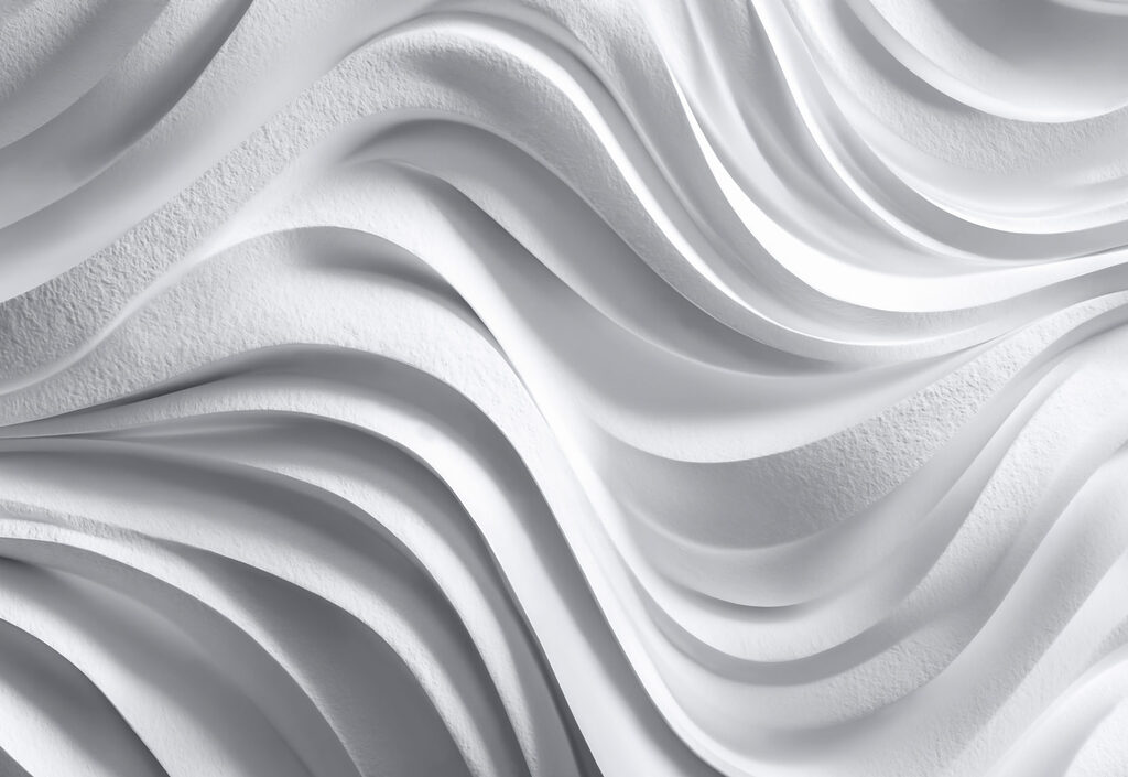White wall with wavy lines White wall with wavy lines