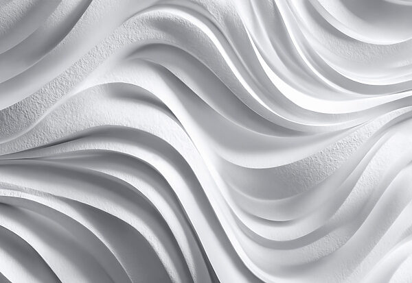 White wall with wavy lines White wall with wavy lines