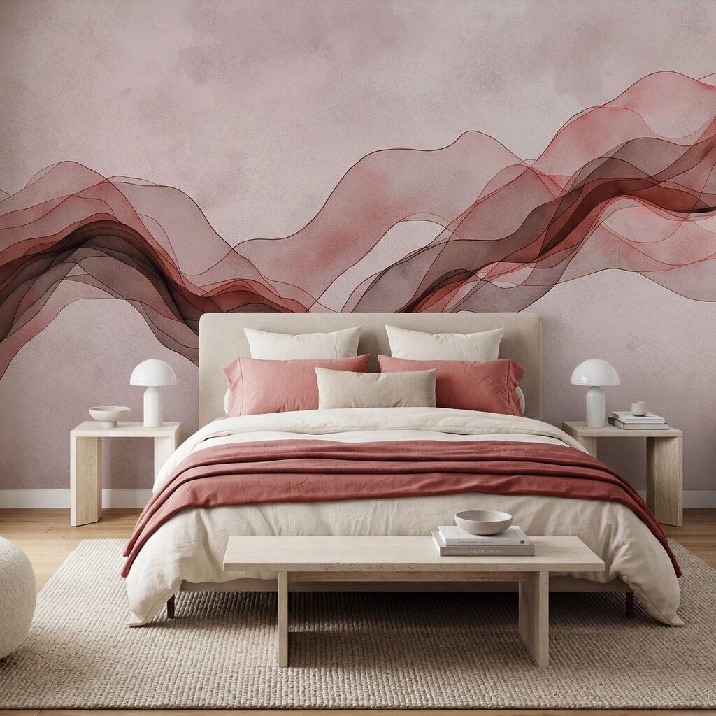 Linee ondulate rosse e nere Linee ondulate rosse e nere