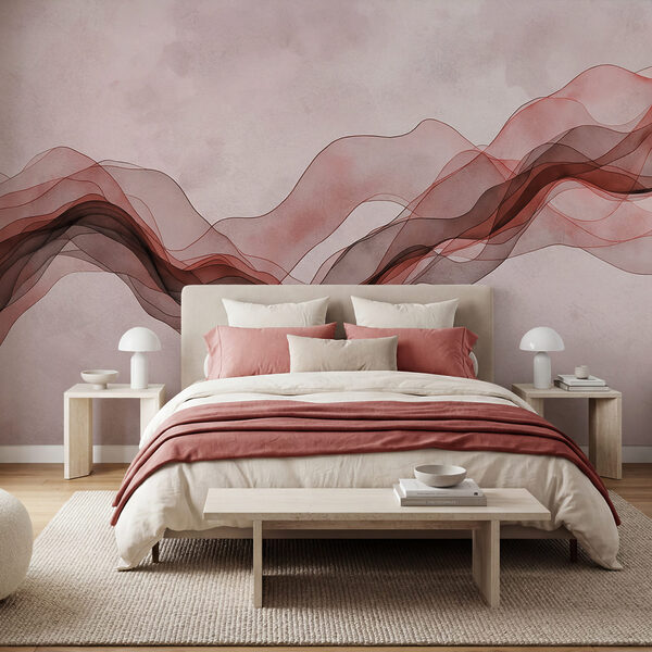 Linee ondulate rosse e nere Linee ondulate rosse e nere