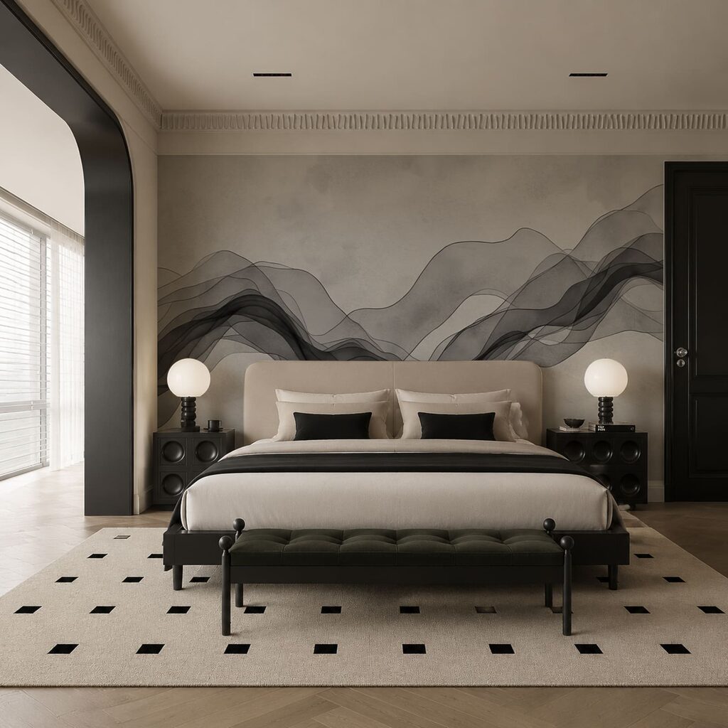 Immagine in bianco e nero di un'onda Immagine in bianco e nero di un'onda