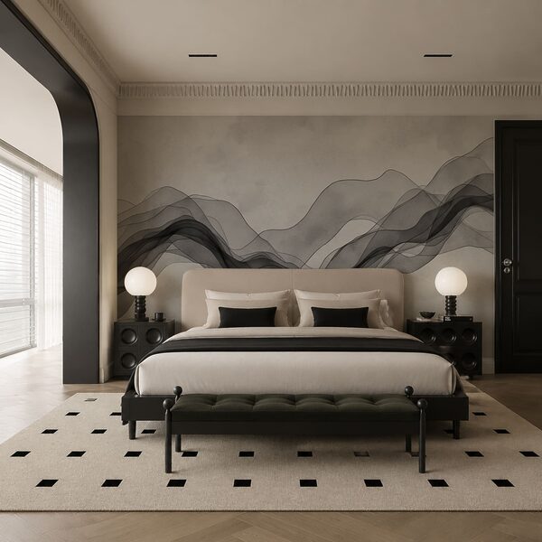 Immagine in bianco e nero di un'onda Immagine in bianco e nero di un'onda