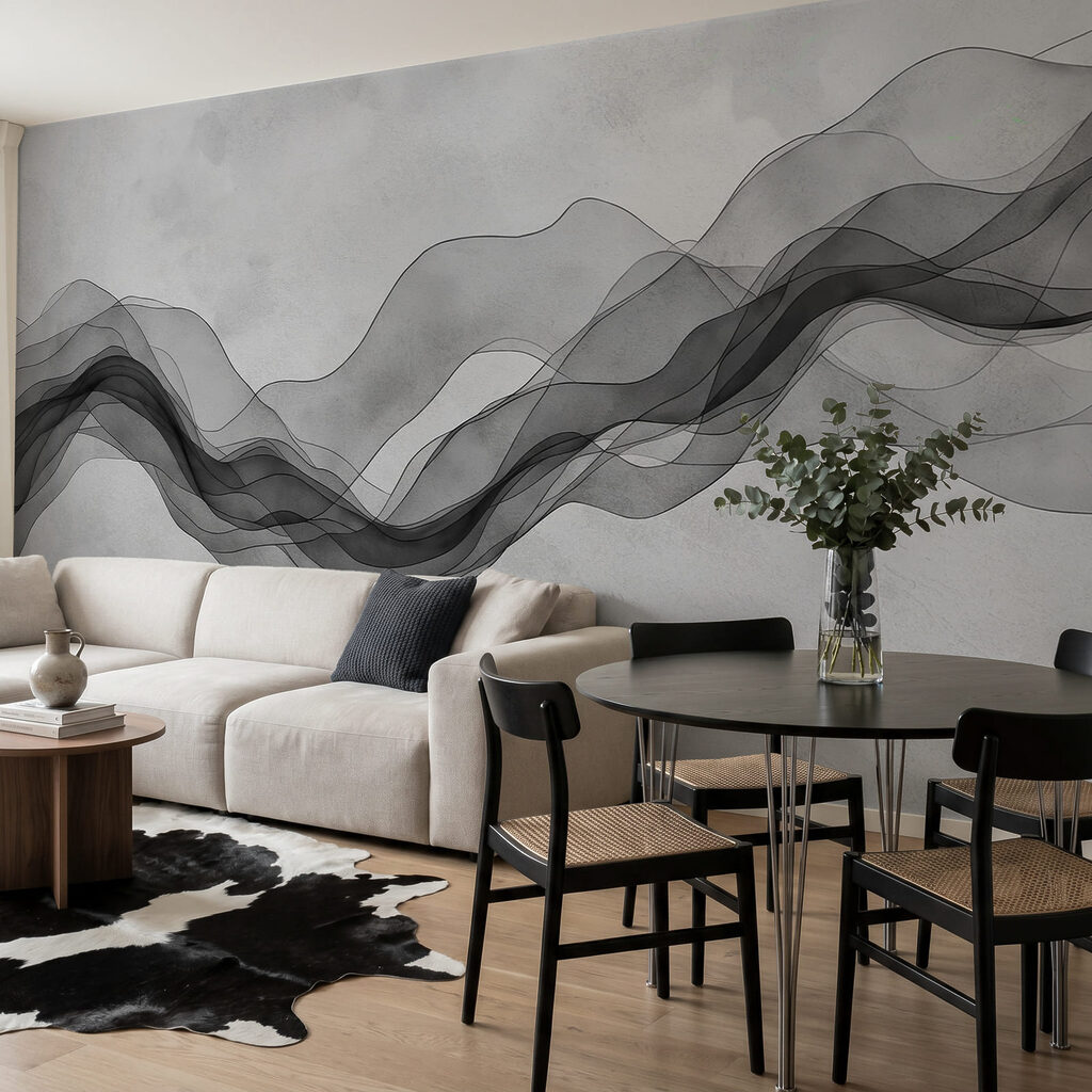 Immagine in bianco e nero di un'onda Immagine in bianco e nero di un'onda