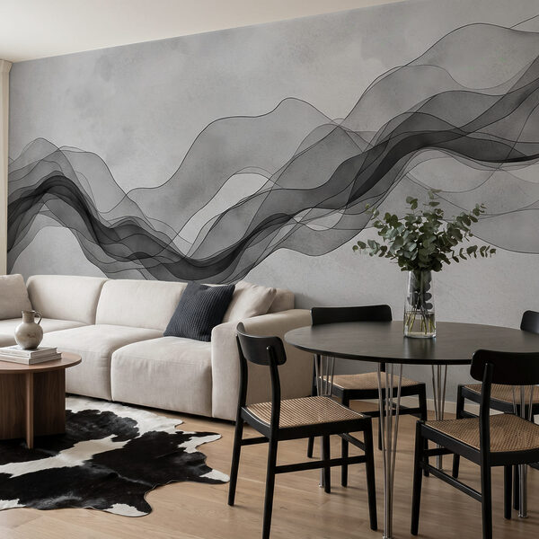Immagine in bianco e nero di un'onda Immagine in bianco e nero di un'onda