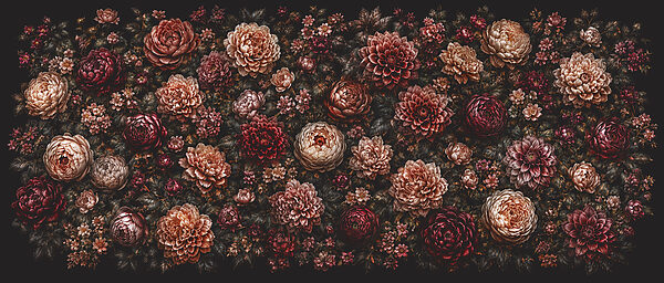 Vibrant garden of blooming flowers Vibrant garden of blooming flowers