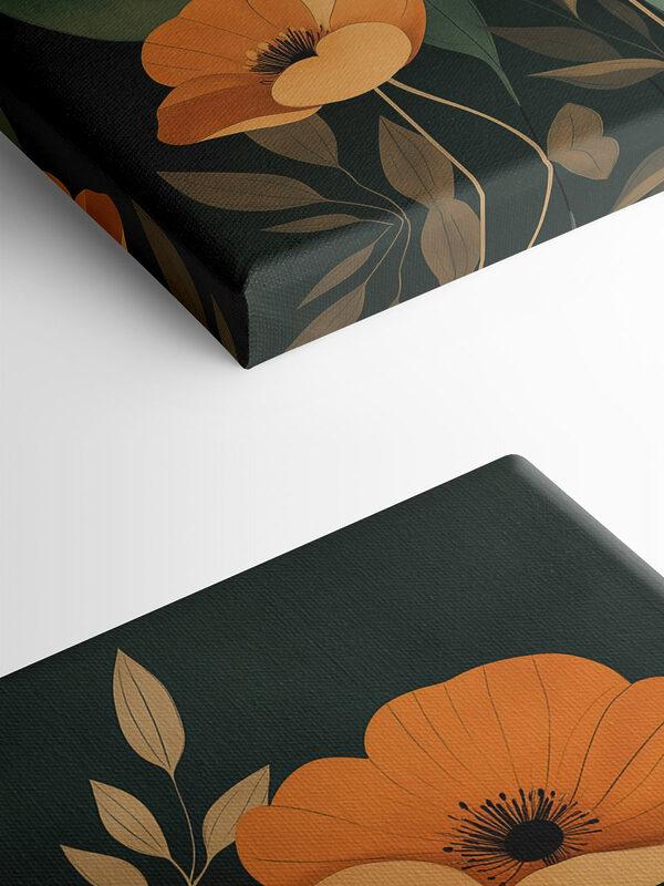 Painting of flowers and leaves Painting of flowers and leaves