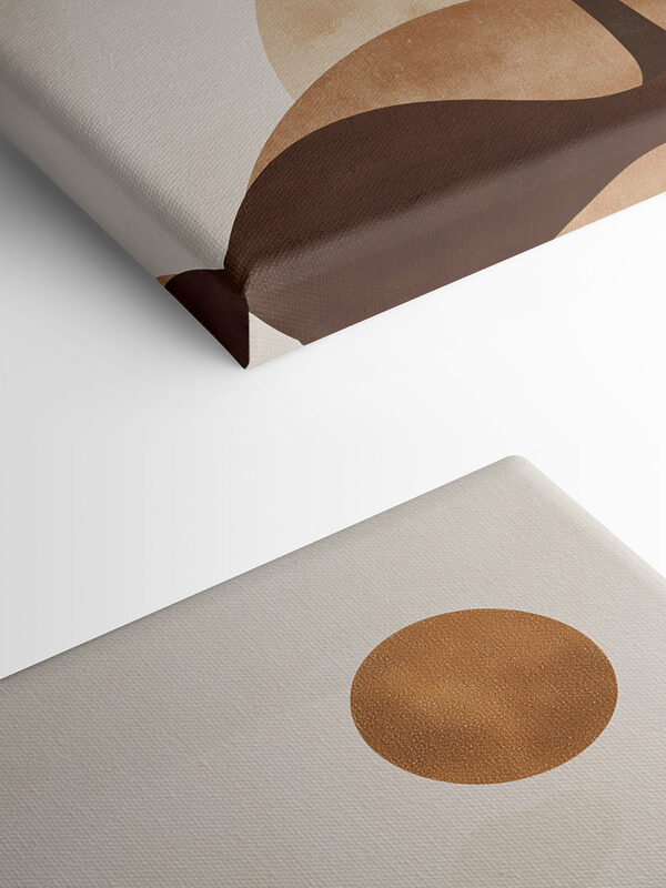 Tree with brown circles and a white background Tree with brown circles and a white background