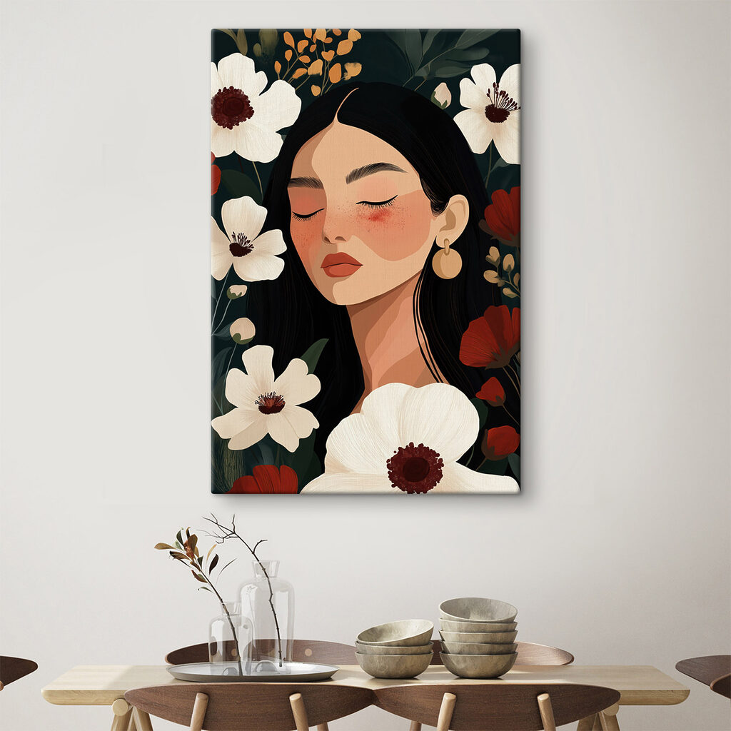 - Serene beauty among blooming flowers - Serene beauty among blooming flowers