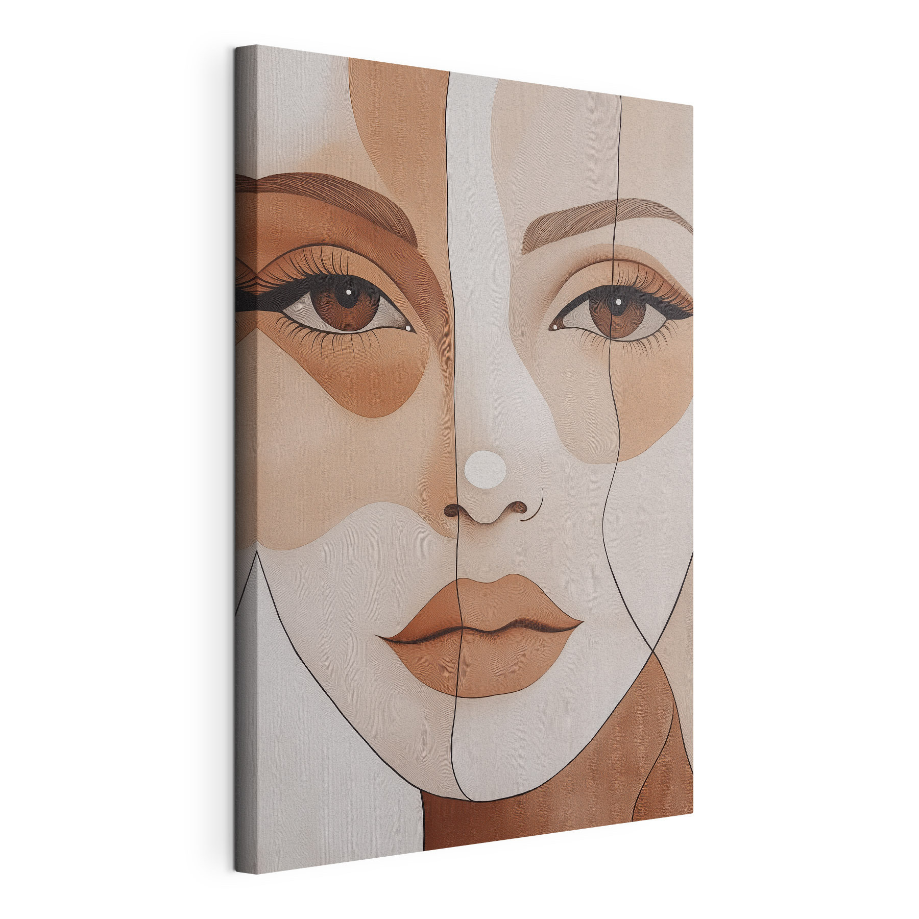- Artistic representation of a unique face - Artistic representation of a unique face