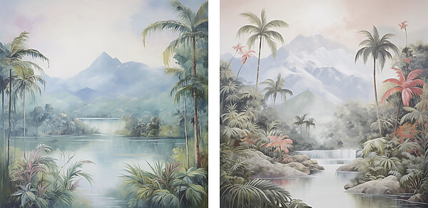 Two images of a landscape Two images of a landscape