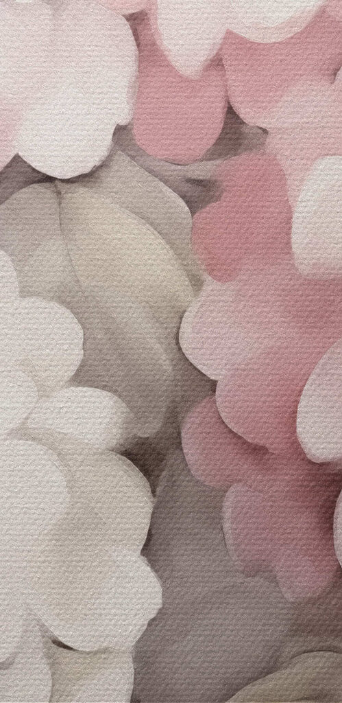 Painting of flowers on a white background Painting of flowers on a white background