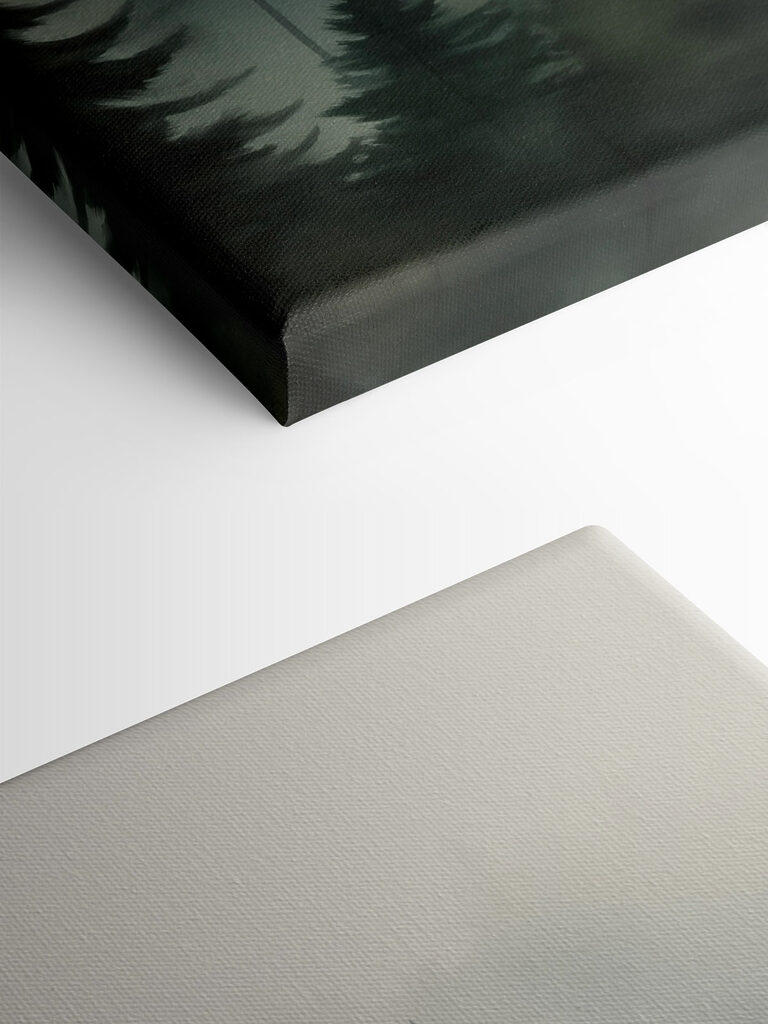 Group of trees in fog Group of trees in fog