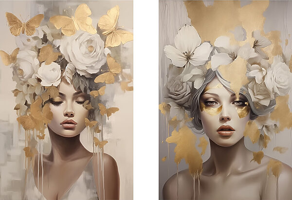 Elegant portraits with nature's touch Elegant portraits with nature's touch