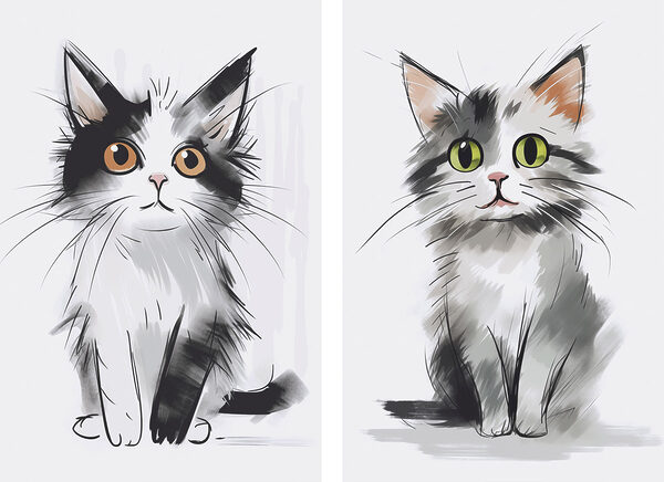 Cat drawing of a cat Cat drawing of a cat
