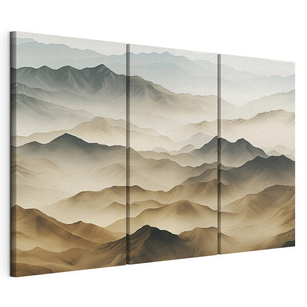 Group of mountains with fog Group of mountains with fog