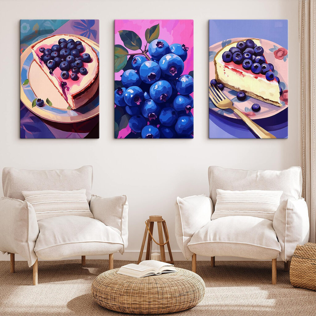 Collage of blueberries
