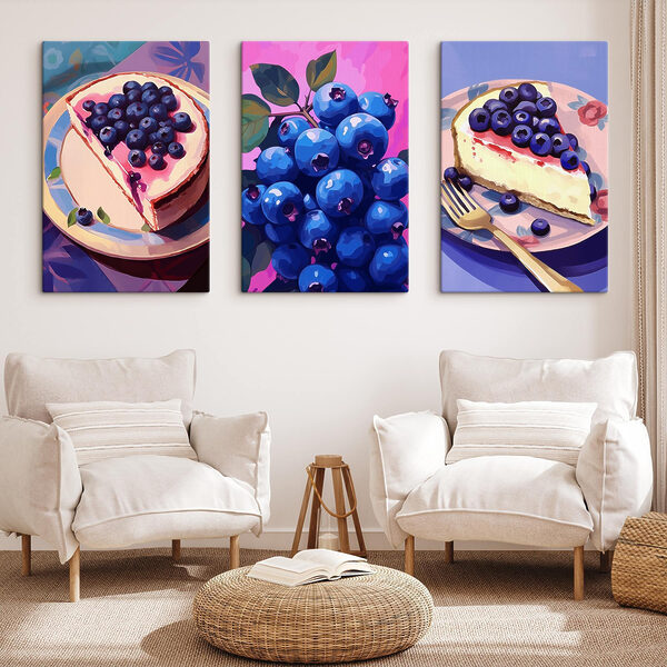 Collage of blueberries