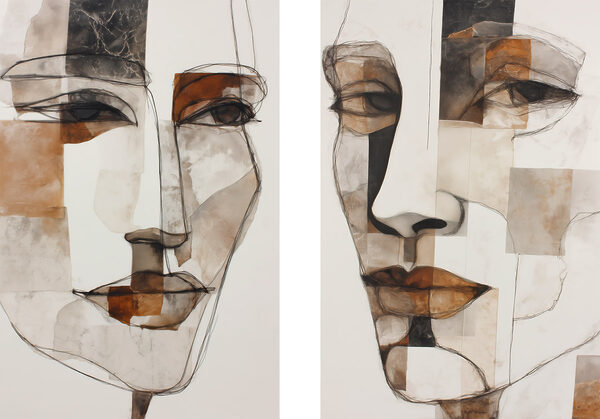 Collage of a woman's face Collage of a woman's face