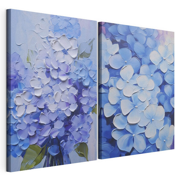 Dipinto di fiori su tela Stampa su tela modulare Dipinto di fiori su tela