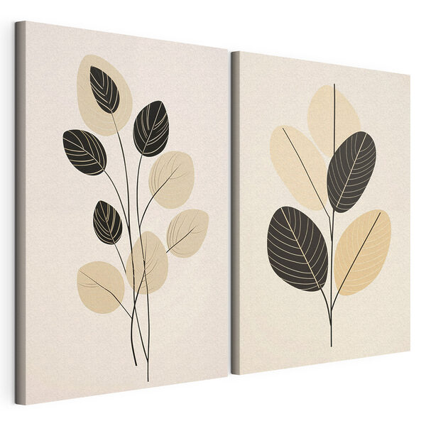 Stampa su tela modulare Elegante arte botanica per spazi moderni