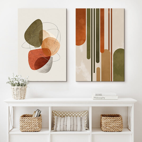 - Abstract forms in earthy tones - Abstract forms in earthy tones