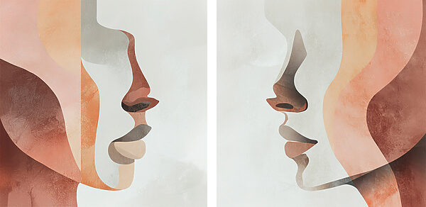Two faces of a person Two faces of a person