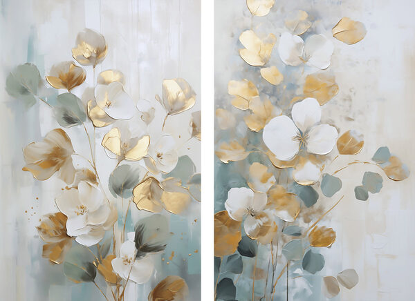 - Elegant floral composition with soft hues - Elegant floral composition with soft hues