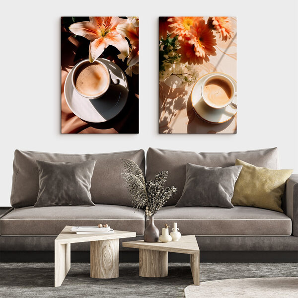 Cup of coffee with flowers Cup of coffee with flowers