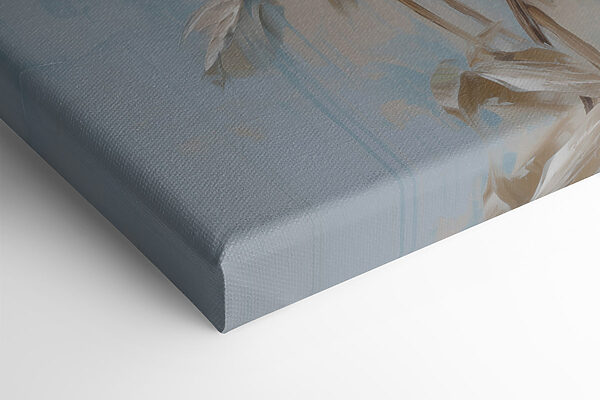 Painting of flowers on canvas